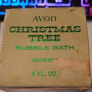 Avon Green Christmas Tree Bubble Bath